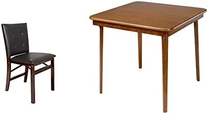 Meco STAKMORE Parson’s Folding Chair Espresso Bonded Leather Finish, Set Of 2, 5 Meco STAKMORE Parson’s Folding Chair Espresso Bonded Leather Finish, Set Of 2, - Image 3