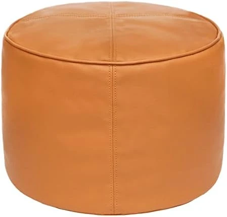 Thgonwid Unstuffed Faux Leather Pouf Cover, Handmade Footstool Ottoman Storage Solution, Floor Footrest Cushion - 16.5”x12.5”, Ivory White 10 Thgonwid Unstuffed Faux Leather Pouf Cover, Handmade Footstool Ottoman Storage Solution, Floor Footrest Cushion - 16.5”x12.5”, Ivory White - Image 8