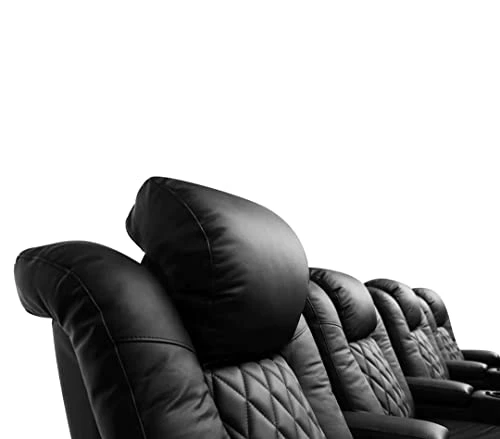 Valencia Tuscany Recliner | Premium Top Grain Italian Nappa 11000 Leather, Power Reclining, Power Lumbar Support, Power Headrest (Single Recliner, Black) 4 Valencia Tuscany Recliner | Premium Top Grain Italian Nappa 11000 Leather, Power Reclining, Power Lumbar Support, Power Headrest (Single Recliner, Black) - Image 2