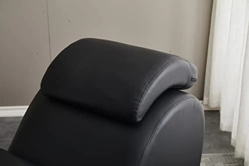 TALEWEO Yoga, Stretching, Relaxation Modern Faux Leather Living Room Curved Chaise Lounge, Large, Black 7 TALEWEO Yoga, Stretching, Relaxation Modern Faux Leather Living Room Curved Chaise Lounge, Large, Black - Image 5