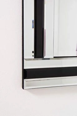 Dalton Black And Silver Bevelled Triple Edge Wall Mirror 2ft3 X 1ft10 68cm X 56cm -Amazon Store 3196y3yaPbL