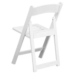 Flash Furniture 2 Pack HERCULES Series 1000 Lb. Capacity White Resin Folding Chair With Slatted Seat -Amazon Store 319GNYRF5bL