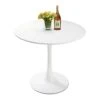 JAXPETY Modern Round Dining Table White Tulip Table 31.5" Mid-Century Leisure Table With Pedestal Base For Living Room Kitchen Coffee Shop Home Office -Amazon Store 319aQAP3lxL