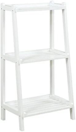 New Ridge Home Goods 2027-WHT Solid Wood Ladder Style Bookcase Bookshelf, Small, White 27 New Ridge Home Goods 2027-WHT Solid Wood Ladder Style Bookcase Bookshelf, Small, White -Amazon Store 319nYhxPVcL. AC