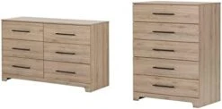 South Shore Primo 6-Drawer Double Dresser, Rustic Oak -Amazon Store 319o AVxZhL. AC