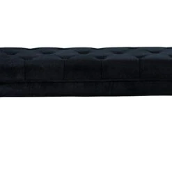 Armen Living Chatham Bench In Black Velvet And Black Wood Finish -Amazon Store 319spwJEaKL