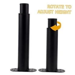 LIFKOME 2pcs Bed Support Legs Holder Black Adjustable Cold Rolled Steel -Amazon Store 319xFfnkNZL
