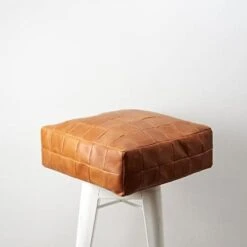 MARRAKESH STYLE Comfortable Leather Ottoman Pouf - Handmade Unstuffed Moroccan Pouf Cover - Square Pouf & Foot Rest Ottoman - Perfect For Living Rooms Bedrooms & Kids Room - Square Brown 25 MARRAKESH STYLE Comfortable Leather Ottoman Pouf - Handmade Unstuffed Moroccan Pouf Cover - Square Pouf & Foot Rest Ottoman - Perfect For Living Rooms Bedrooms & Kids Room - Square Brown -Amazon Store 31A5x2 7kL. AC