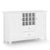 SIMPLIHOME Bedford SOLID WOOD 54 Inch Wide Rustic Sideboard Buffet And Winerack In White With Storage, 2 Drawers And 2 Shelves, For The Living Room, Rustic -Amazon Store 31AC8mtN3WL