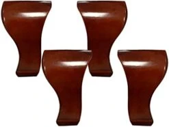 FarBoat 4Pcs 3-1/8" Height Classical Wood Furniture Legs Bun Feet Sofa Coach Feet Replacement For Coffee Table Cabinet TV Stand Chair Dresser -Amazon Store 31AKQsNOZLL. AC