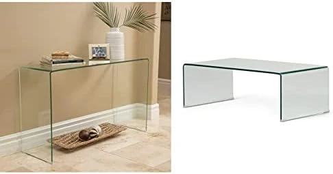 Christopher Knight Home Cadyn 12mm Tempered Glass Console Table, Clear 7 Christopher Knight Home Cadyn 12mm Tempered Glass Console Table, Clear - Image 5