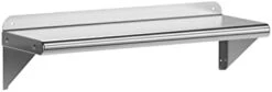 RIEDHOFF Stainless Steel Shelf 12" X 24", 180 Lb [NSF Certified] Commercial Metal Wall Mount Shelf With Backplash For Restaurant, Laundry Room, Kitchen And Garage -Amazon Store 31BCd5isiL. AC 1