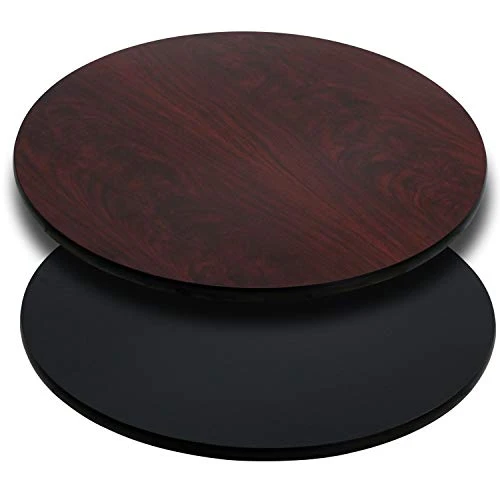 EMMA + OLIVER 36" Round Natural/Walnut Reversible Laminate Table Top 4 EMMA + OLIVER 36" Round Natural/Walnut Reversible Laminate Table Top - Image 2