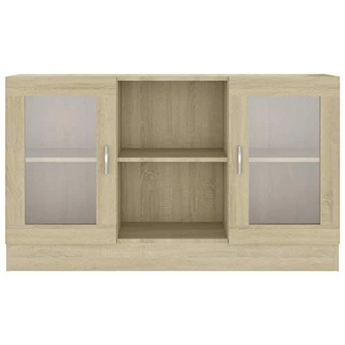 VidaXL Sideboard Vitrine Coffee Bar Cabinet With Open Compartment Sideboard Buffet Cabinet With Storage For Living Room Sonoma Oak Engineered Wood 7 VidaXL Sideboard Vitrine Coffee Bar Cabinet With Open Compartment Sideboard Buffet Cabinet With Storage For Living Room Sonoma Oak Engineered Wood - Image 5
