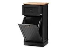 Baxton Studio Monica Kitchen Cabinet, Dark Grey/Oak Brown -Amazon Store 31Bxf0k9nVL