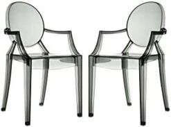 Modway Casper Modern Acrylic Stacking Kitchen And Dining Room Arm Chair In Clear - Fully Assembled -Amazon Store 31CHndmX9LL. AC