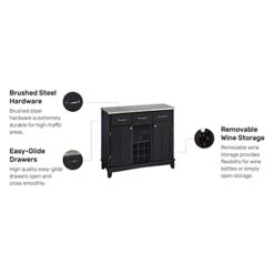 Homestyles Server Sideboards-buffets-credenzas, Black 9 Homestyles Server Sideboards-buffets-credenzas, Black -Amazon Store 31Ce5spGDuL