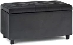 SIMPLIHOME Cosmopolitan 34 Inch Wide Rectangle Lift Top Storage Ottoman In Upholstered Stone Grey Tufted Faux Leather, Footrest Stool, Coffee Table For The Living Room, Bedroom And Kids Room -Amazon Store 31CmY4y2R6L. AC