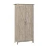 Bush Furniture Key West Kitchen Pantry Cabinet, Washed Gray