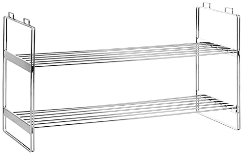 Whitmor 2 Tier Stackable Closet Shelves - Chrome 3 Whitmor 2 Tier Stackable Closet Shelves - Chrome