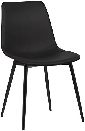 Armen Living Monte Dining Chair In Black Faux Leather And Black Powder Coat Finish,LCMOCHBLACK, Black 10 Armen Living Monte Dining Chair In Black Faux Leather And Black Powder Coat Finish,LCMOCHBLACK, Black - Image 8