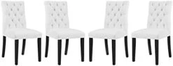 Modway Duchess Dining Chair Vinyl Set Of 4, Four, White -Amazon Store 31DJeZ7cg L. AC