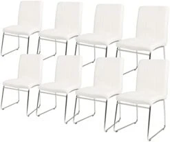 SICOTAS Modern Dining Chairs Set Of 2,Dining Room Chairs With Faux Leather Padded Seat Back In Checkered Pattern And Sled Chrome Legs, Kitchen Side Chairs For Dining Room,Kitchen, Living Room,Gray 26 SICOTAS Modern Dining Chairs Set Of 2,Dining Room Chairs With Faux Leather Padded Seat Back In Checkered Pattern And Sled Chrome Legs, Kitchen Side Chairs For Dining Room,Kitchen, Living Room,Gray -Amazon Store 31DQzWSyhL. AC