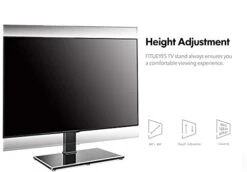 FITUEYES Universal TV Stand/Base Swivel Tabletop TV Stand With Mount For 50 To 85 Inch Flat Screen TV 100 Degree Swivel, 4 Level Height Adjustable,Tempered Glass Base,Holds Up To 143lbs Screens -Amazon Store 31DWdIuVahS