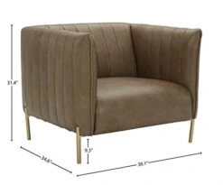 Amazon Brand – Rivet Frederick Mid-Century Channel Tufted Leather Chair, 38"W, Taupe 17 Amazon Brand – Rivet Frederick Mid-Century Channel Tufted Leather Chair, 38"W, Taupe -Amazon Store 31Dcdu1QcDL