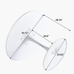 42" Round Dining Table White Tulip Table Mid-Century Dining Table With Round MDF Table Top, Pedestal Dining Table, End Table Leisure Coffee Table 10 42" Round Dining Table White Tulip Table Mid-Century Dining Table With Round MDF Table Top, Pedestal Dining Table, End Table Leisure Coffee Table -Amazon Store 31Dm5tEnvqL
