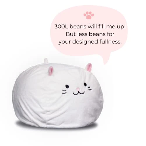 Furry Bean Bag Cover, Faux Fur Bean Bag Chair Cover For Kids, Teens And Adults 32x32x18in (Pinky Cat) 7 Furry Bean Bag Cover, Faux Fur Bean Bag Chair Cover For Kids, Teens And Adults 32x32x18in (Pinky Cat) - Image 5