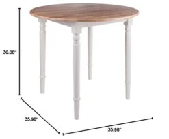 Winsome Sorella Dining, 30 H, Natural/White -Amazon Store 31E3Is95p8L