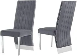AZhome Dining Chairs With Nail Head Trim, Modern Upholstered Velvet Dining Room Chairs In Lovely Color Tufted And Gold Stainless Steel, Set Of 2 18 AZhome Dining Chairs With Nail Head Trim, Modern Upholstered Velvet Dining Room Chairs In Lovely Color Tufted And Gold Stainless Steel, Set Of 2 -Amazon Store 31E4VhpPKFL. AC