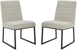 Amazon Brand – Rivet Decatur Modern Faux Leather Dining Chair, Set Of 2, 21"W, Tan Brown 17 Amazon Brand – Rivet Decatur Modern Faux Leather Dining Chair, Set Of 2, 21"W, Tan Brown -Amazon Store 31EB9GuqS L. AC