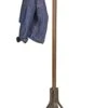 Alba™ Alba - Floor Coat Rack Stand - 5 Double Pegs - Clothes - Umbrella And Accessory Holder - Stable Weighted Base - Easy Assembly - Wood - Espresso Brown - PMCAFE -Amazon Store 31EO29TIFHL