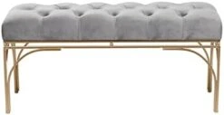 Deco 79 Metal Bench With Velvet Seat, 39" X 16" X 18", White 24 Deco 79 Metal Bench With Velvet Seat, 39" X 16" X 18", White -Amazon Store 31EQ8hWi6kL. AC
