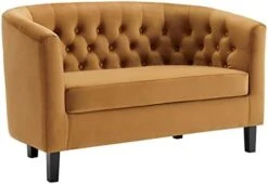 Modway Prospect Performance Velvet Loveseat, Cognac -Amazon Store 31ESE65zvFL. AC