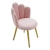 BOWTHY Vanity Chair For Makeup Room - Midcentury Modern Accent Chair For Living Room Bedroom, Makeup Chair With Back Support Velvet Chair With Gold Legs (Pink) -Amazon Store 31EbD0hiuuL