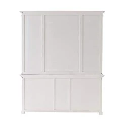 NovaSolo Furniture Halifax Mahogany Wood Kitchen Hutch Cabinet With 5 Doors 3 Drawers In White -Amazon Store 31EdldnjitL