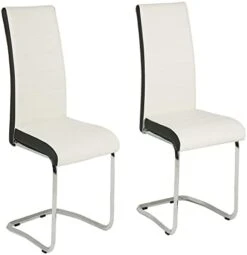 STYLIFING 2pcs Dining Chairs Armless Dining Room Chairs Set Of 2 Kitchen Chairs PU Faux Leather Upholstered Seat And Metal Chrome Legs Side Chairs With High Back Modern Grey With White 27 STYLIFING 2pcs Dining Chairs Armless Dining Room Chairs Set Of 2 Kitchen Chairs PU Faux Leather Upholstered Seat And Metal Chrome Legs Side Chairs With High Back Modern Grey With White -Amazon Store 31EnksbGLcL. AC