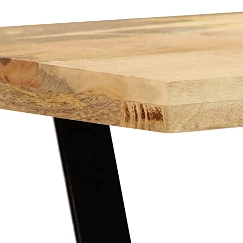 CUMYZO Bench 43.3" Solid Mango Wood 16.6kg/36.52ib Kitchen & Dining Benches 8 CUMYZO Bench 43.3" Solid Mango Wood 16.6kg/36.52ib Kitchen & Dining Benches - Image 6