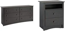 Prepac Sonoma 6 Drawer Double Dresser For Bedroom, Espresso & Fremont Nightstand, Tall 3-Drawer, Espresso -Amazon Store 31EwX9o27NL. AC