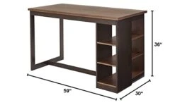 Progressive Furniture Counter Storage Table, Walnut/Chocolate 9 Progressive Furniture Counter Storage Table, Walnut/Chocolate -Amazon Store 31FBgcKe6KL