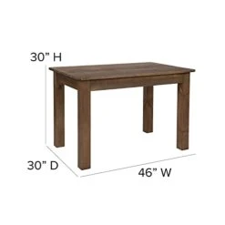 Flash Furniture HERCULES 46" X 30" Rectangular Antique Rustic Solid Pine Farm Dining Table 10 Flash Furniture HERCULES 46" X 30" Rectangular Antique Rustic Solid Pine Farm Dining Table -Amazon Store 31FKL22gjiL