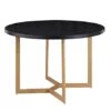 Morden Fort Round Dining Table Modern Luxaury Table With Gold Metal Legs For Dining Room, Home Kitchen, Restaurant - Black -Amazon Store 31FKb9Vu6vL