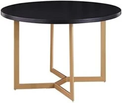 Morden Fort Round Dining Table Modern Luxaury Table With Gold Metal Legs For Dining Room, Home Kitchen, Restaurant - Black 21 Morden Fort Round Dining Table Modern Luxaury Table With Gold Metal Legs For Dining Room, Home Kitchen, Restaurant - Black -Amazon Store 31FKb9Vu6vL. AC