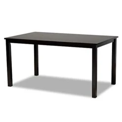 Baxton Studio Barret Dining Set And Dining Set Grey Fabric Upholstered Espresso Brown Finished Wood 7-Piece Dining Set -Amazon Store 31FrPk86HLL