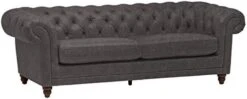 Amazon Brand – Stone & Beam Bradbury Chesterfield Tufted Leather Sofa Couch, 92.9"W, Cognac -Amazon Store 31FuQomWEML. AC
