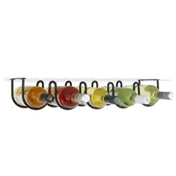 Wallniture Dijon Wine Rack For Kitchen Organization And Storage, Under Cabinet Organizer For 5 Liquor Or Wine Bottles, Metal Black 11 Wallniture Dijon Wine Rack For Kitchen Organization And Storage, Under Cabinet Organizer For 5 Liquor Or Wine Bottles, Metal Black -Amazon Store 31GBvwPM4WL