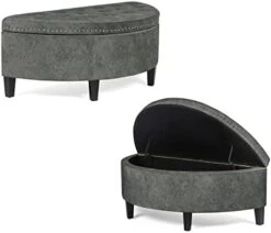 Joveco 43.5" Storage Bench- Velvet Half Moon Ottoman- Tufted Storage Ottoman With Rivet- Half Moon Storage Ottoman- Toy Chests & Storage Bench For Bedroom And Entryway (Gray) 27 Joveco 43.5" Storage Bench- Velvet Half Moon Ottoman- Tufted Storage Ottoman With Rivet- Half Moon Storage Ottoman- Toy Chests & Storage Bench For Bedroom And Entryway (Gray) -Amazon Store 31GKvNQOyWL. AC